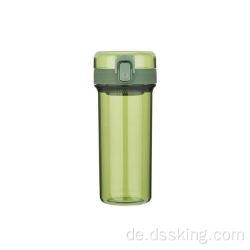 BPA kostenlos tragbare Plastikwasserflasche Werbegeschenk Plastikwasserflasche mit abnehmbarem Stroh